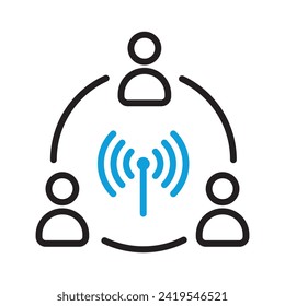 Wi-Fi icon. line vector icon on white background. high quality design element. editable linear style stroke. vector icon.
