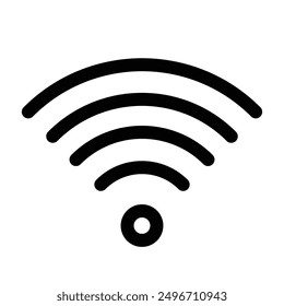 Wifi icon linear logo mark in black and white