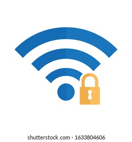 wifi icon. wifi locked sign