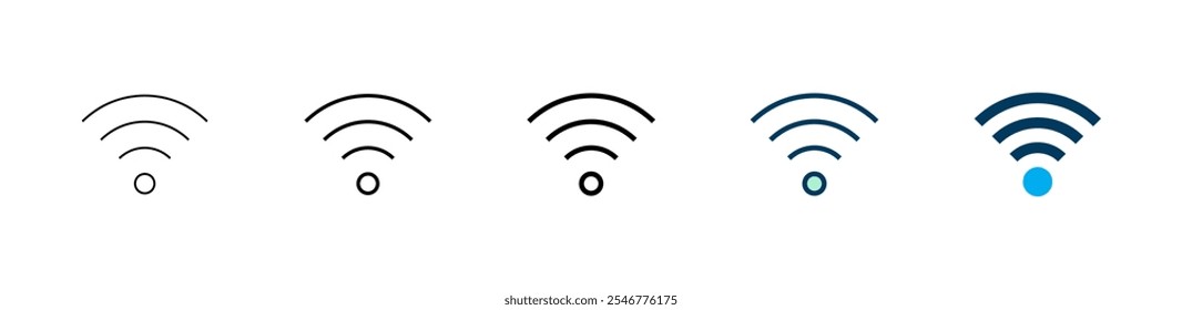 Ícone de Wifi logotipo design. sinal sinal e símbolo. Ícone sem fio