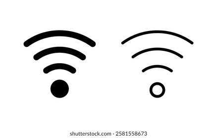 Wifi icon logo design. signal sign and symbol. Wireless  icon