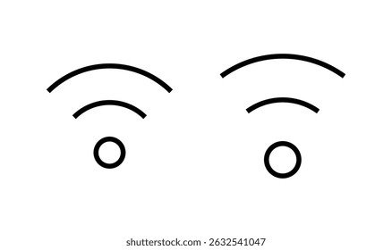 Ícone de Wifi logotipo design. sinal sinal e símbolo. Ícone sem fio