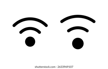 Ícone de Wifi logotipo design. sinal sinal e símbolo. Ícone sem fio