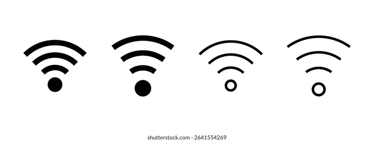 Wifi icon logo design. signal sign and symbol. Wireless  icon