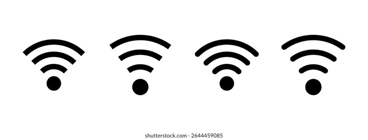 Ícone de Wifi logotipo design. sinal sinal e símbolo. Ícone sem fio