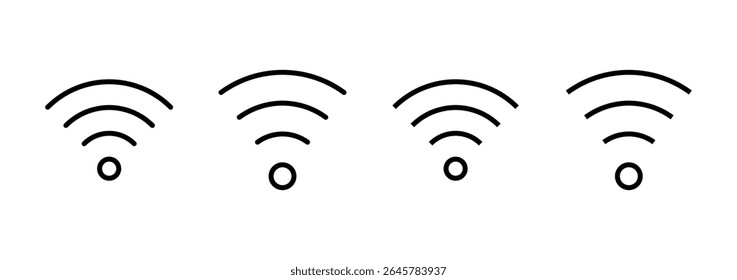 Ícone de Wifi logotipo design. sinal sinal e símbolo. Ícone sem fio