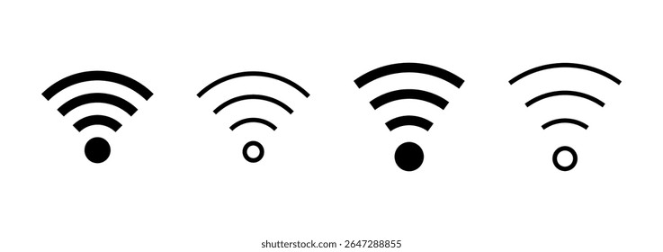 Ícone de Wifi logotipo design. sinal sinal e símbolo. Ícone sem fio