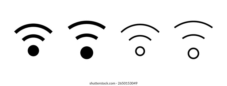 Ícone de Wifi logotipo design. sinal sinal e símbolo. Ícone sem fio