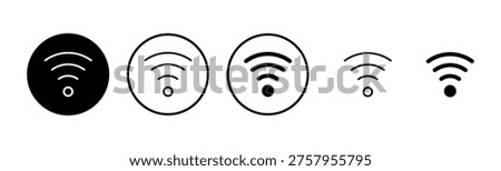 Wifi icon logo design. signal sign and symbol. Wireless  icon