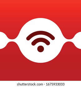 diseño plano de logotipo y icono WiFi 