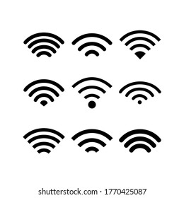 wifi icon or logo isolated sign symbol vector illustration - Collection of high quality black style vector icons
