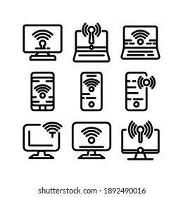 icono wifi o logotipo símbolo de signo aislado ilustración vectorial - Colección de iconos vectoriales de estilo negro de alta calidad
