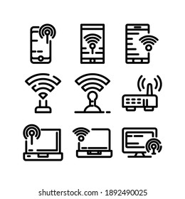 wifi icon or logo isolated sign symbol vector illustration - Collection of high quality black style vector icons
