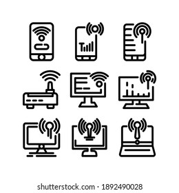 wifi icon or logo isolated sign symbol vector illustration - Collection of high quality black style vector icons
