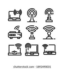 icono wifi o logotipo símbolo de signo aislado ilustración vectorial - Colección de iconos vectoriales de estilo negro de alta calidad
