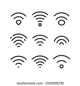 wifi icon or logo isolated sign symbol vector illustration - Collection of high quality black style vector icons
