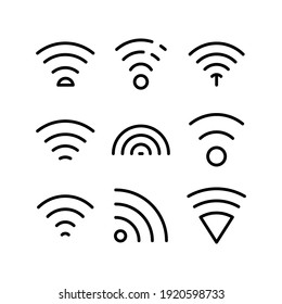 wifi icon or logo isolated sign symbol vector illustration - Collection of high quality black style vector icons
