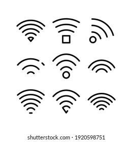 wifi icon or logo isolated sign symbol vector illustration - Collection of high quality black style vector icons
