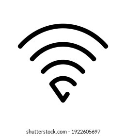wifi icon or logo isolated sign symbol vector illustration - high quality black style vector icons
