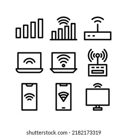 wifi icon or logo isolated sign symbol vector illustration - Collection of high quality black style vector icons
