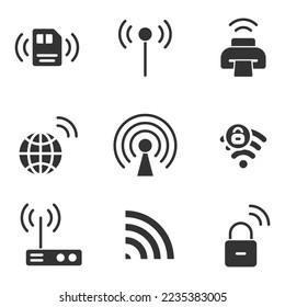 Wi-Fi icon or logo isolated sign symbol vector illustration - Collection of high quality icons.