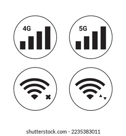 Wi-Fi icon or logo isolated sign symbol vector illustration - Collection of high quality icons.
