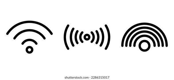 wifi icon or logo isolated sign symbol vector illustration - high quality black style vector icons