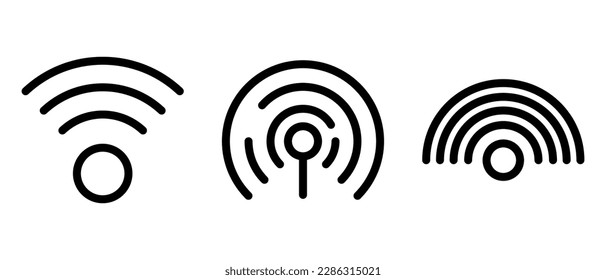 wifi icon or logo isolated sign symbol vector illustration - high quality black style vector icons