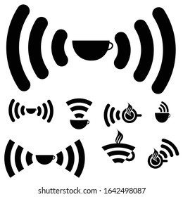 wifi icon and logo simple design, suitable for industrial and technological needs