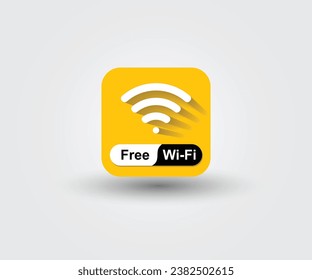 Wifi icon, logo, symbol vector design in orange shape 