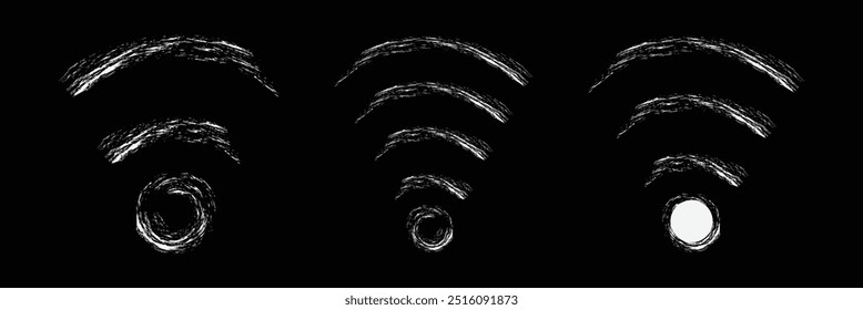 Ícone Wi-Fi. ícone linear de rede Wi-Fi. sinal e símbolo. Sinal sólido de área de wifi pública. Ícone de Wi-Fi símbolo plano de elemento de sinal de internet sem fio. Conjunto de ícones do vetor Wifi. Eps 10.