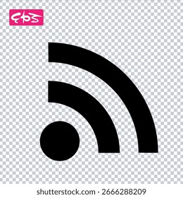 Icono de Wifi, ícono de red, ícono de Suscripción, archivo de ilustración de ícono de Vector de formato EPS