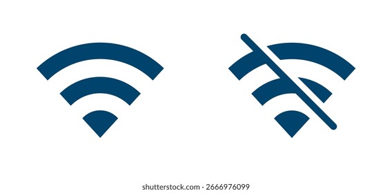 Wifi-Symbol und WiFi aus.