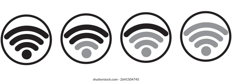 wi-fi icon. Offline symbol. No Internet connection icon. Simple wi-fi signal sign. Design EPS 10 