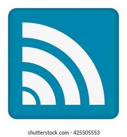 WiFi icon  on blue background.  Vector illustration
