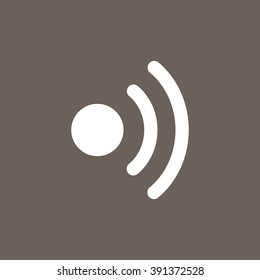 Wi-Fi Icon on Dark Gray Color. Eps-10.