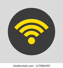 Wi-Fi icon on gray background. Vector illustration