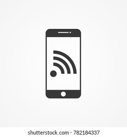 Wifi icon on phone screen.gradient illustration isolated vector sign symbol