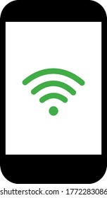 Icono de Wifi en el smartphone. Vector. Plana y moderna.