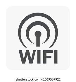 Wifi icon on white.