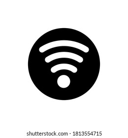Wifi-Symbol auf weißem Hintergrund. Dieses Symbol ist perfekt für das Design Ihrer Website, Anwendung, Benutzeroberfläche, Broschüren, Banner, Vorlagen. Vektorgrafik, EPS10, Pixel perfekt.