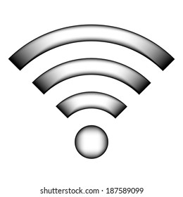 Wi-Fi Icon on white background - vector illustration.