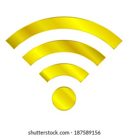 Wi-Fi Icon on white background - vector illustration.