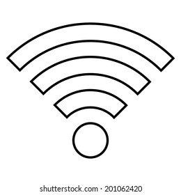 Wi-Fi icon on white background - vector illustration.