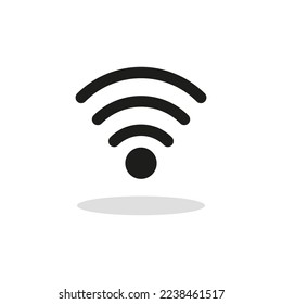 Wifi icon on white background. High speed. Internet communication. Vector illustration. stock image.