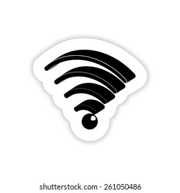 Wi-Fi Icon on a white background with shadow