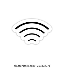 Wi-fi icon on a white background with shadow 
