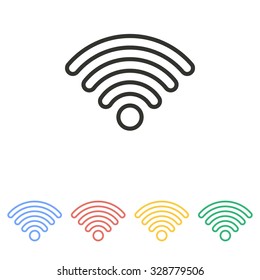 Wi-Fi  icon  on white background. Vector illustration.