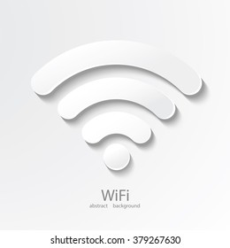 WiFi Icon on White Background.