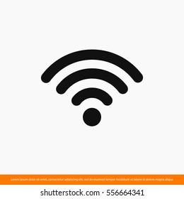 Wi-Fi, ícone wi-fi. Um dos ícones web definidos